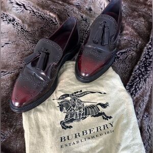 Burberry Size 39 Oxford Loafer, Burgundy